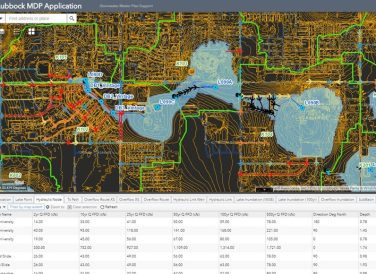 Lubbock stormwater planning map hydraulic node